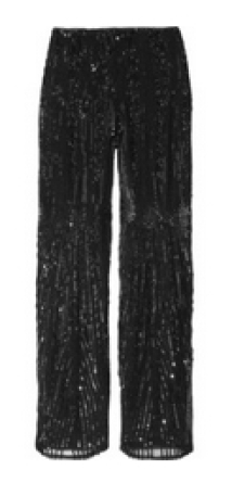 Embellished silk straight-leg pants